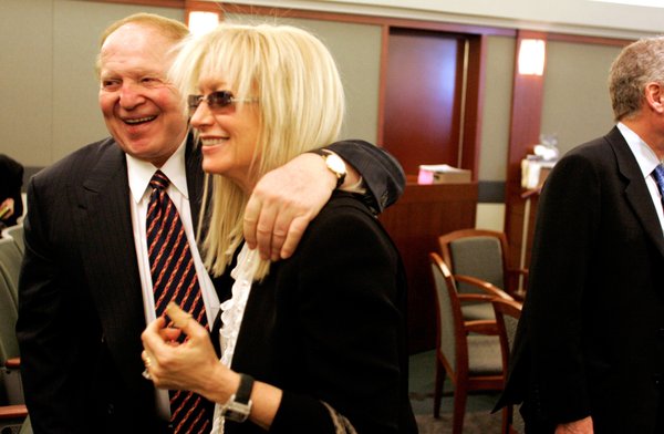 Las Vegas Sands Corp. Chairman Sheldon Adelson, left, with his ...