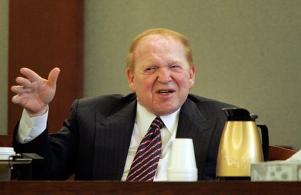 Las Vegas Sands Corp. Chairman Sheldon Adelson gives testimony during the a trial resulting from a lawsuit by Hong Kong businessman Richard Suen.