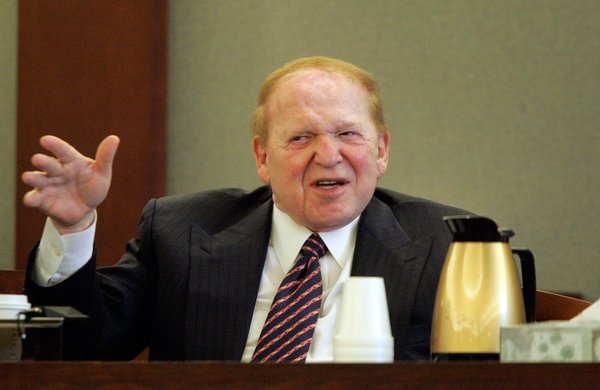 Las Vegas Sands Corp. Chairman Sheldon Adelson gives testimony during ...