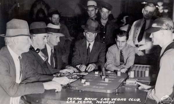 Patrons of the Las Vegas Club partake in a game ...