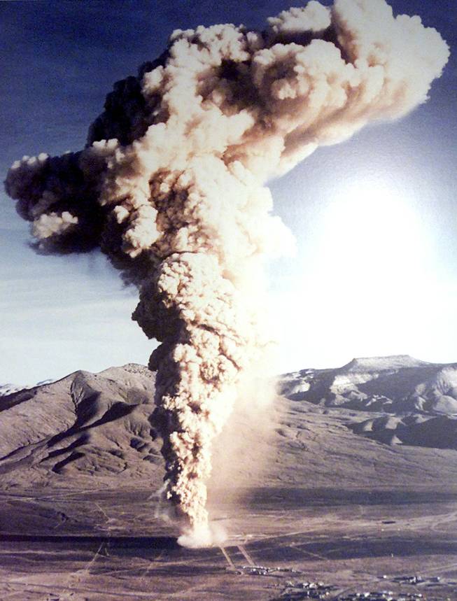 The "Baneberry" underground nuclear test at Area 8 of the Nevada Test Site accidentally releases radioactivity above ground on December 18, 1970. The blast packed a nuclear punch a little less than half of the atomic bomb that destroyed Hiroshima during World War II. 