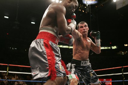 Joe Calzaghe unleashes a strong right hand.