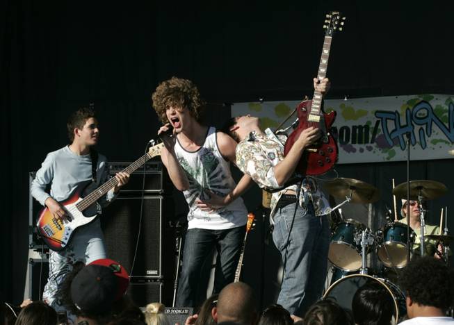 Think performs at Extreme Thing in April 2009 at Desert Breeze Park. From left: Adam Knaff, Brandon Knaff and Phillip Seaton.