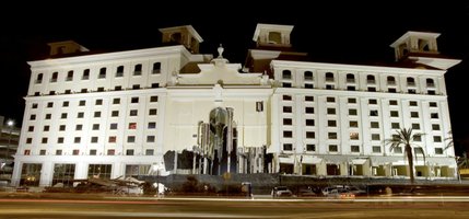 The final buildings of the former Desert Inn await implosion late Monday, Nov. 15, 2004, to make way for a second planned hotel tower adjacent to the Wynn Las Vegas. 
