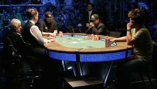 Last year's World Series of Poker, the final table shown above, drew 6,358 players, 27.5 percent fewer than 2006. This year's event will have a delay between when the final table is determined and when it's played. Last year's World Series of Poker, the final table shown above, drew 6,358 players, 27.5 percent fewer than 2006. This year's event will have a delay between when the final table is determined and when it's played.