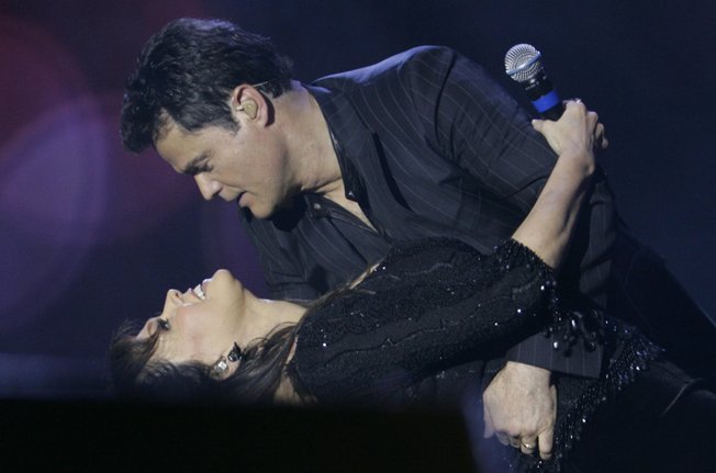 Marie Osmond dances with her brother, Donny, during the show at the Orleans. In September, after performances at the MGM Grand, the duo will start a run at the Flamingo. Later that month the Osmond Brothers will perform at the Orleans.