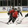 Las Vegas Wranglers center Tyler Mosienko, at 5-foot-8 and 175 pounds, is one of the smallest players on the team, but he's also one of the hardest workers. Las Vegas Wranglers center Tyler Mosienko, at 5-foot-8 and 175 pounds, is one of the smallest players on the team, but he's also one of the hardest workers.