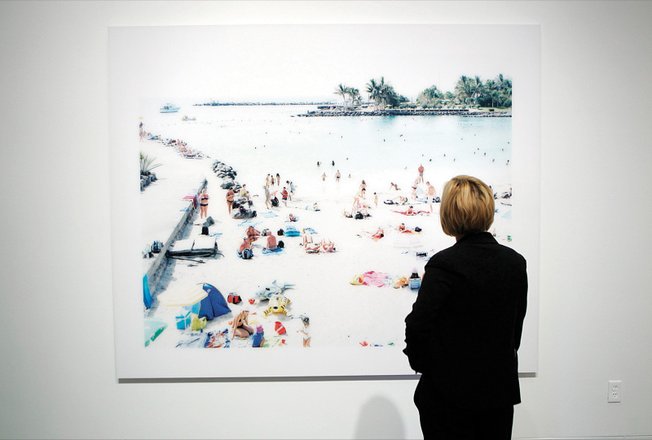 "Anfi Single (# 2014)," a chromogenic print on Diasec mounted on Dibond, from the collection of Laila and Anthony Spiegel, draws a viewer's attention. 