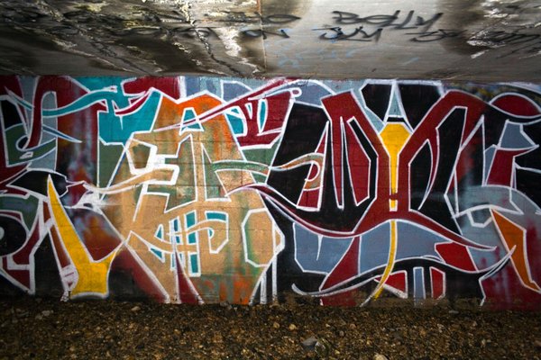 Graffiti artworks line the walls of storm drains under The ...