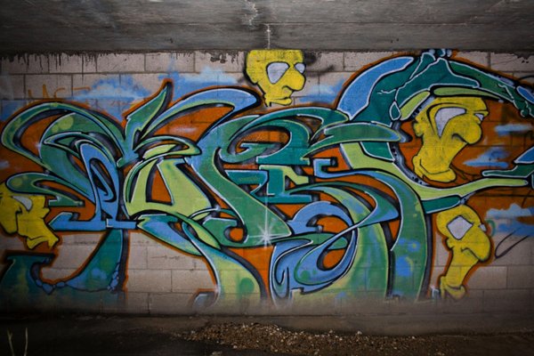 Graffiti artworks line the walls of storm drains under The ...