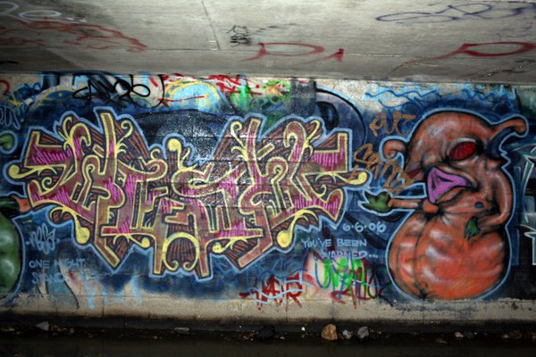 Graffiti artworks line the walls of storm drains under The ...