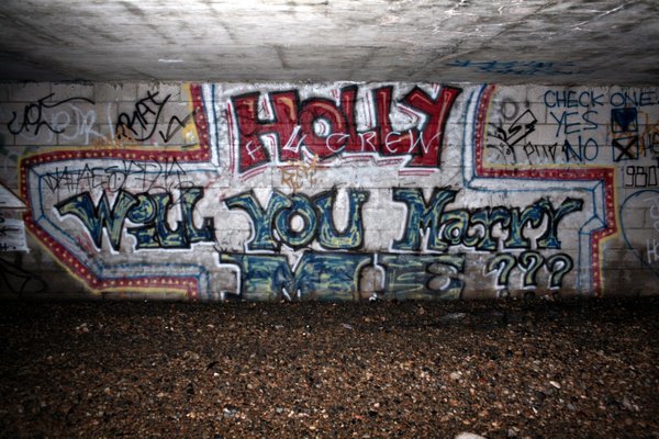Graffiti artworks line the walls of storm drains under The ...