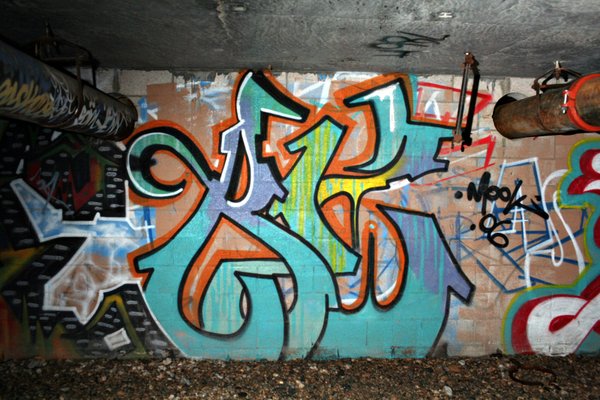 Graffiti artworks line the walls of storm drains under The ...