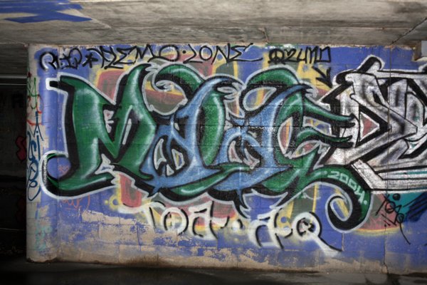 Graffiti artworks line the walls of storm drains under The ...