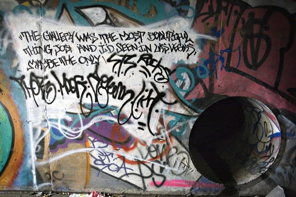 Graffiti artworks line the walls of storm drains under The ...