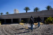 Friends head into the storm drains for a day of painting. Graffiti artists have a variety of reasons for turning to the dark tunnels under the Strip, but most agree it's nice to just be able to take their time and paint. Authorities say their priority is fighting graffiti painting in more visible locations.