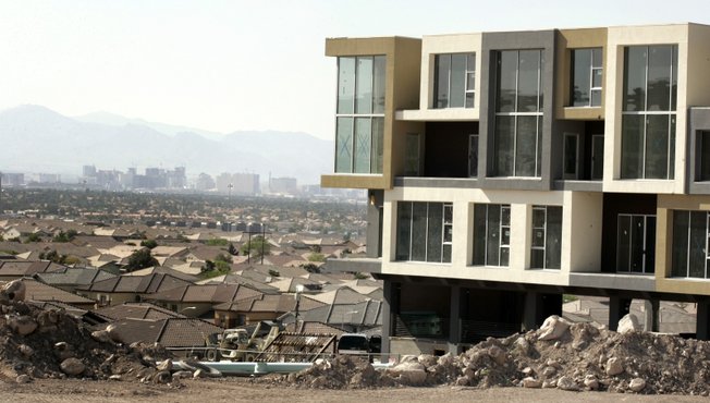 Slade Development, which had begun building Vantage Lofts at Paseo Verde Parkway and Gibson Road, has abandoned the project. The first phase is boarded up, and phone lines have been disconnected.