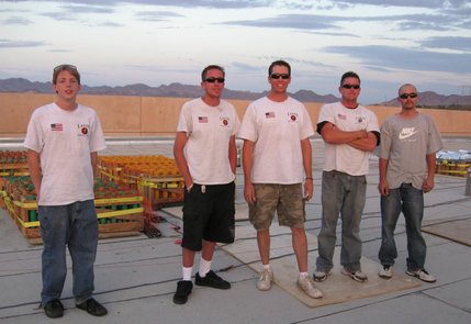 Members of the Lantis pyro team: Steve, Ryan, Clint, Keith and Chad. 