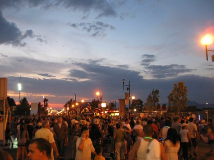 Crowds flooded Water Street before finding a spot to take in the annual fireworks display.