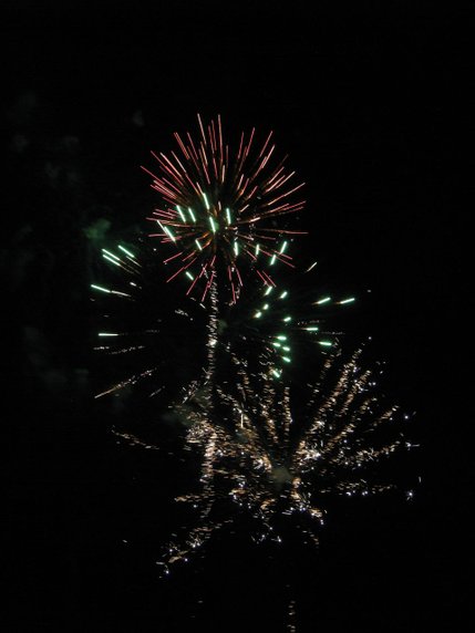 The results of their labor: Some of the 900-plus fireworks that lit up the Henderson sky on July 4. 