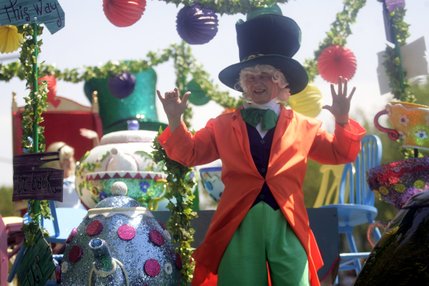 John Rotchman plays the Mad Hatter on the Summerlin Council's float in the Summerlin Patriotic Parade on July 4.