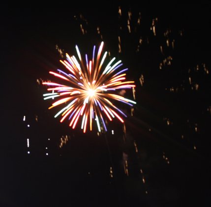 The fireworks display was a top draw at the Las Vegas Motor Speedway.