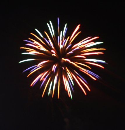 The fireworks display was a top draw at the Las Vegas Motor Speedway.