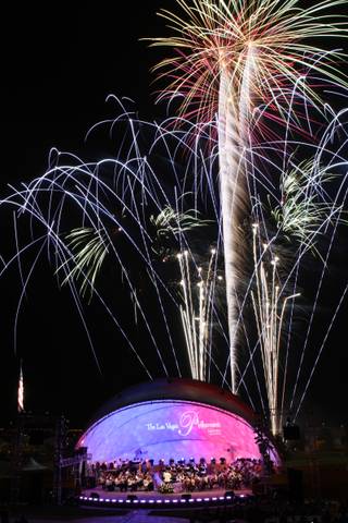 As colorful fireworks burst into the Summerlin sky, the Las Vegas Philharmonic Orchestra performs Tchaikovsky's 