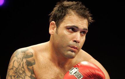 Ricco Rodriguez prepares to fight Chad Davis in a heavyweight boxing match at the Las Vegas Hilton.