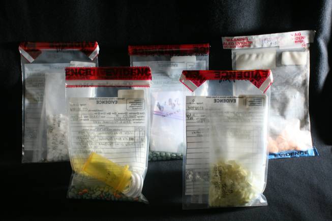The Nevada Public Safety Department confiscated these prescription narcotics during a criminal investigation this year. A recent Las Vegas Sun analysis found that more people died in Clark County in 2007 from prescription narcotic overdoses than from street drugs or gunshots. 