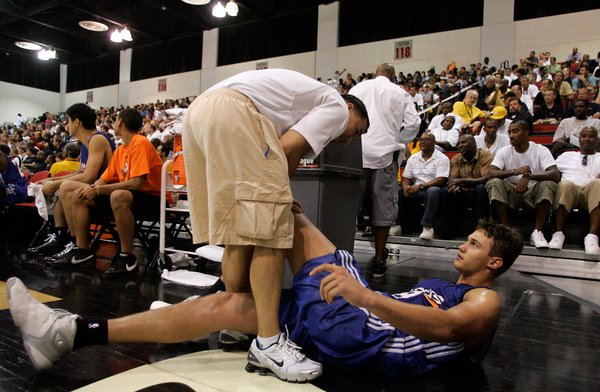 Danilo Gallinari of the New York Knicks gets attention from ...