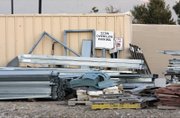 CSN employees have questioned whether this salvage area on Bob Gilbert's property off Kyle Canyon Road contains college materials.  