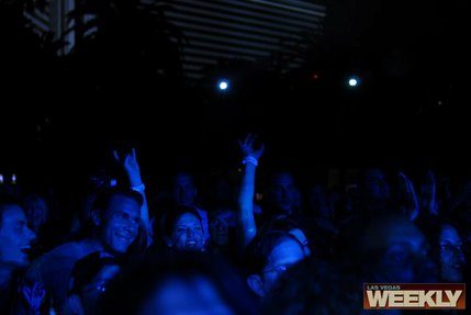 The audience at Slash's Birthday Bash at the Bare Pool on Wednesday.