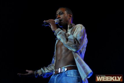 Tommy Davidson helps celebrate Slash's Birthday Bash at the Bare Pool on Wednesday.