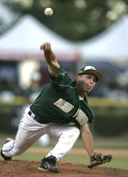Paseo Verde All-Stars pitcher Michael Blasko throws during their game against Waipio, Hawaii, in the western regional championship game of the Little League World Series Sunday.