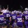 The Skyhawks listen to a talk from head coach Andy Ostolaza after their first win of the season on Friday night. Silverado shut out Desert Pines, 28-0.