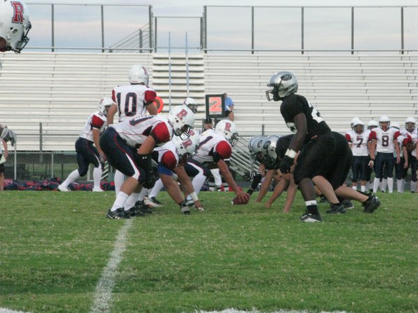 The Palo Verde defense lines up against Reno High School ...