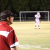 Desert Oasis coach Matt Jenkins watches the game on Friday night at The Meadows.