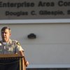 Sheriff Douglas Gillespie thanks those who were instrumental in the completion of the Enterprise Are