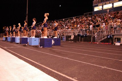 Foothill fans watch the Falcons play on Friday night. 