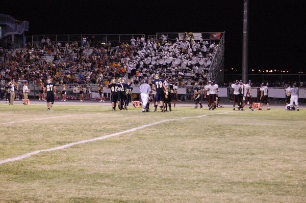 The Foothill Falcons celebrate a touchdown by senior tight end ...