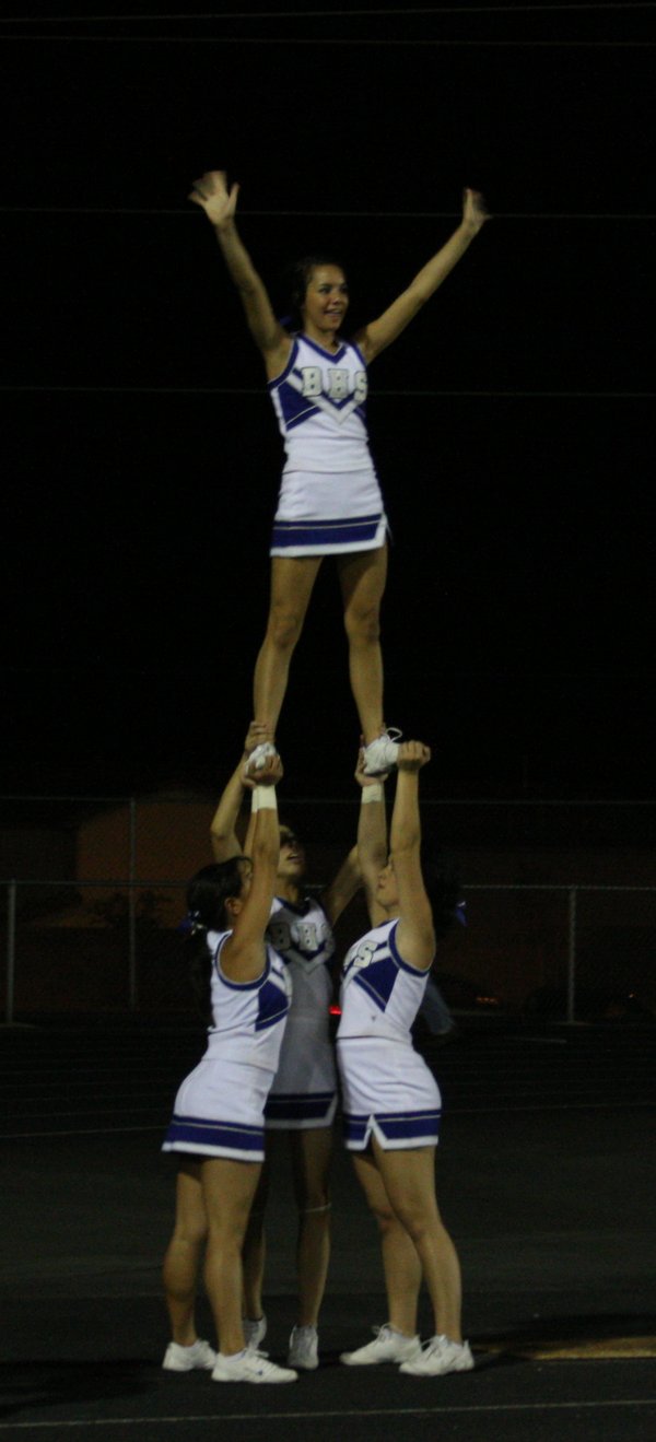 The Basic High School cheerleaders had plenty to cheer about ...