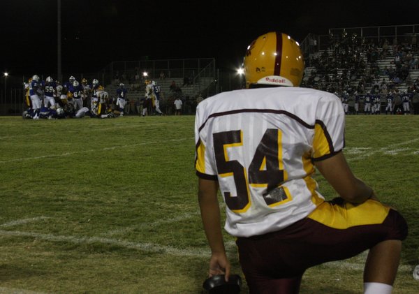 Eldorado No. 54 Adad Diaz watches Friday night's game against ...