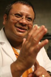 Biswajit Das, director of the Nevada Nanotechnology Center at UNLV, has applied for four patents, including one for a device that stores digital data on silicon nanocrystals, which could lead to lighter computers. 