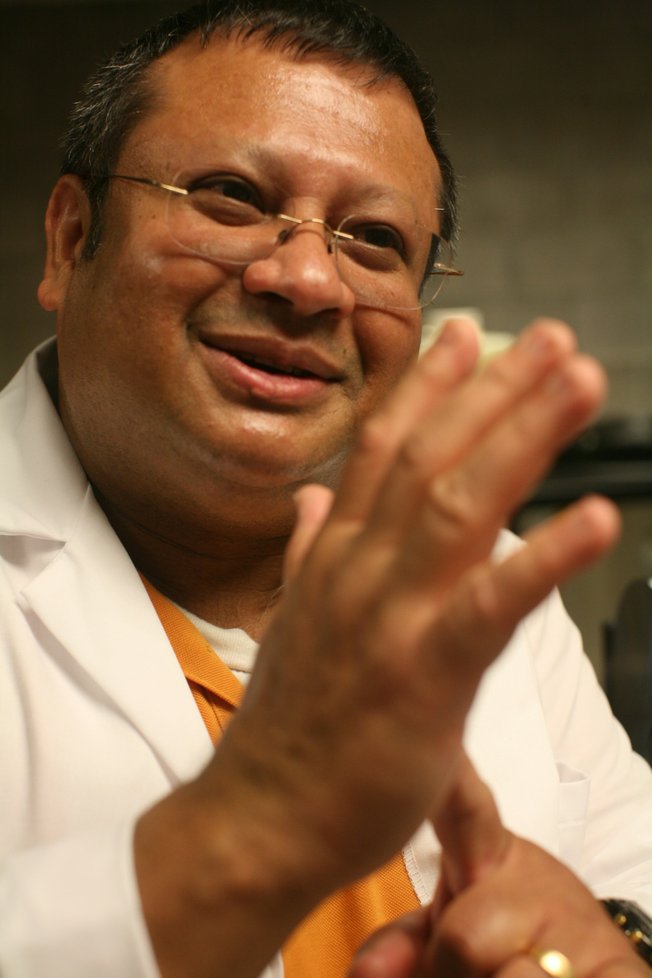 Biswajit Das, director of the Nevada Nanotechnology Center at UNLV, has applied for four patents, including one for a device that stores digital data on silicon nanocrystals, which could lead to lighter computers. 