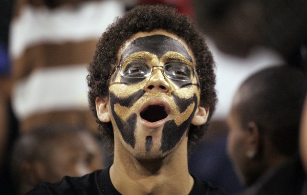 Matthew Johnson, a senior at Clark High School, yawns during ...