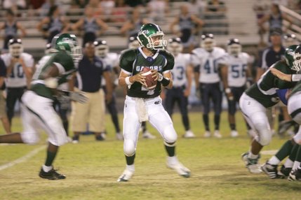 Green Valley quarterback Nick Libonati looks for an open receiver during a home game against Centennial on Sept. 5.