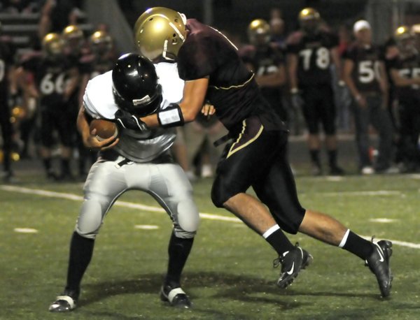 Faith Lutheran strong safety Don Pearson, right, wraps up Spring ...