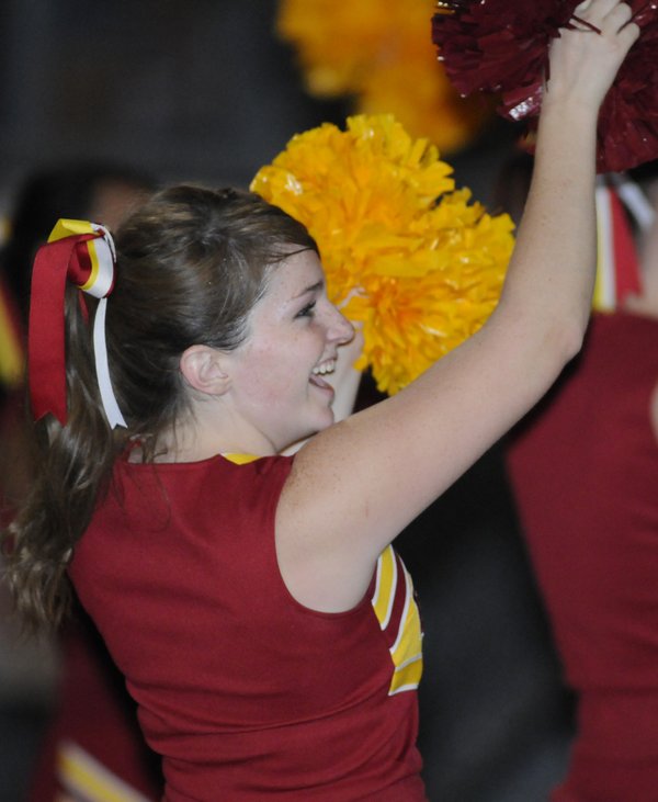Del Sol cheerleader Elin Warren entertains the home crowd during ...