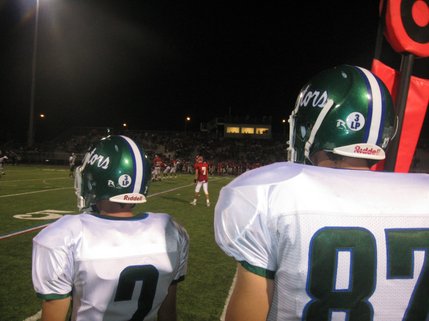 Green Valley teammates honored LaQuan Phillips by wearing the number 3 on their helmets.